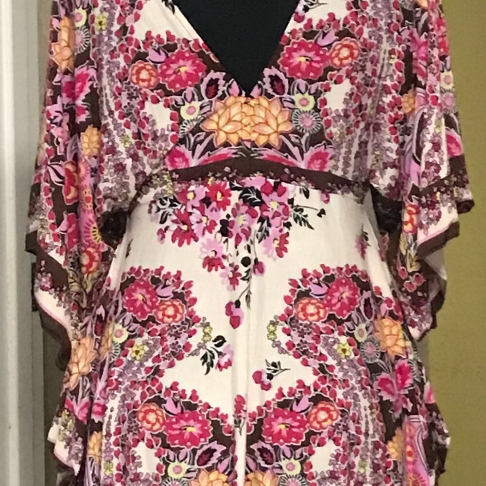 V-Neck Floral Multi Print Blouse Top